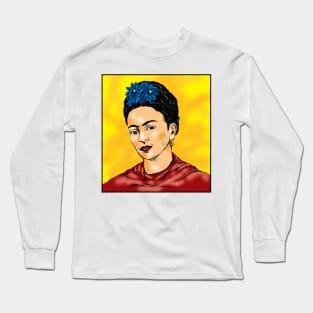 Frida Kahlo Print Long Sleeve T-Shirt